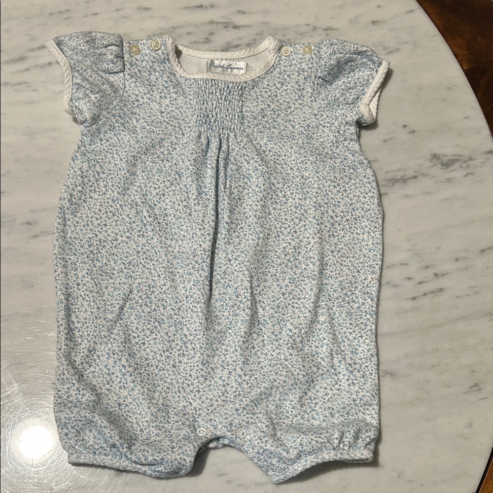 Ralph Lauren White and Blue Baby Outfit